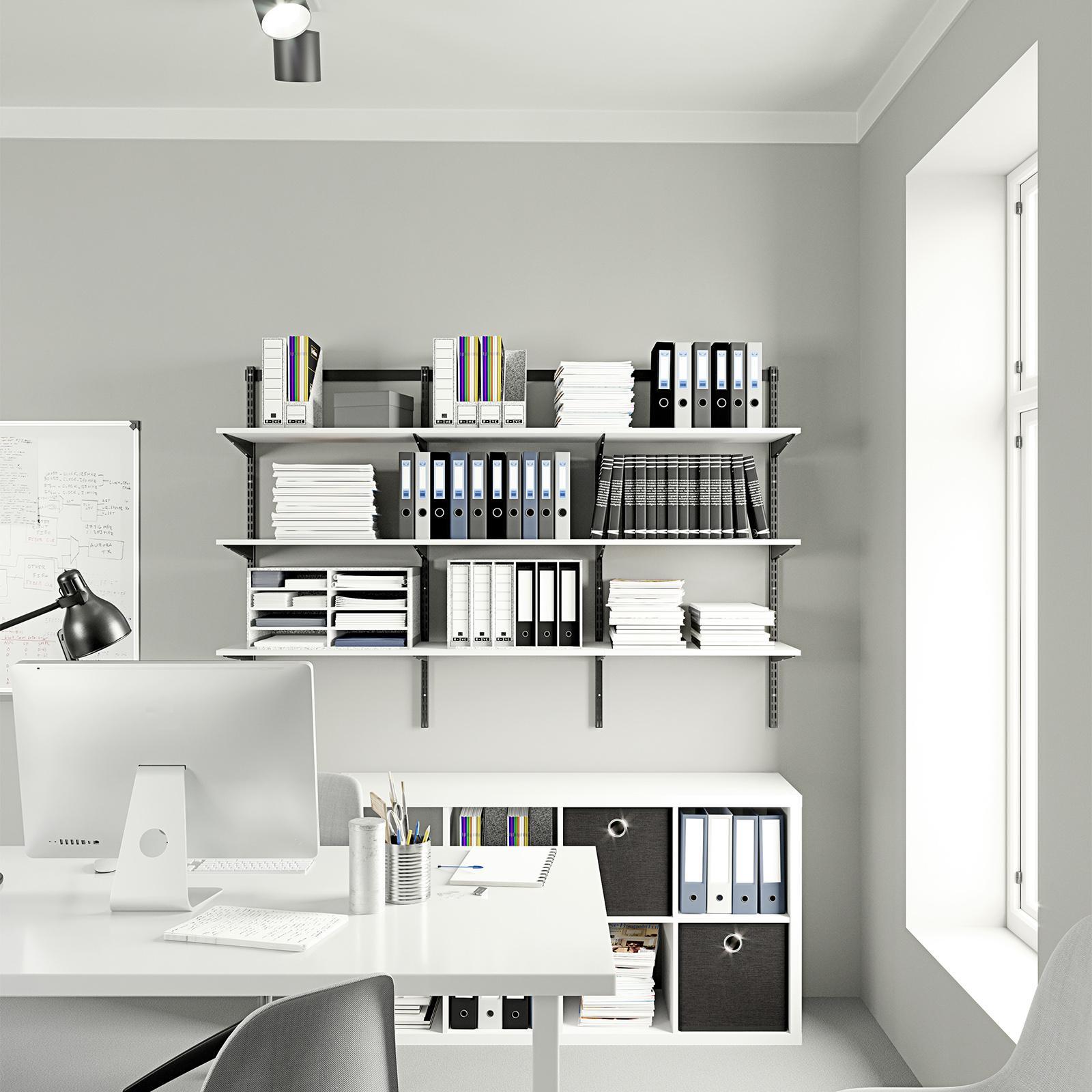 Flexi Storage Home Solutions 900 x 400 x 16mm White Matte Shelf Particle Board