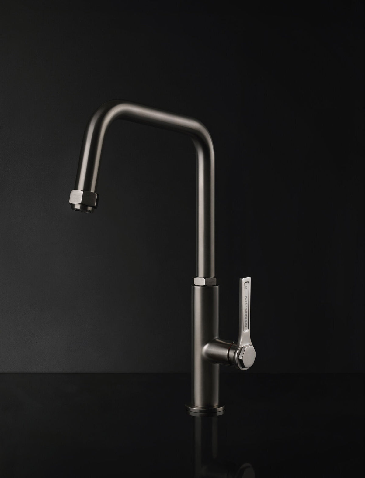 Gessi Kitchen Mixer Tap - Brushed Nickel, 360 Degree Swivel Spout, 4 Star WELS - 60051BN