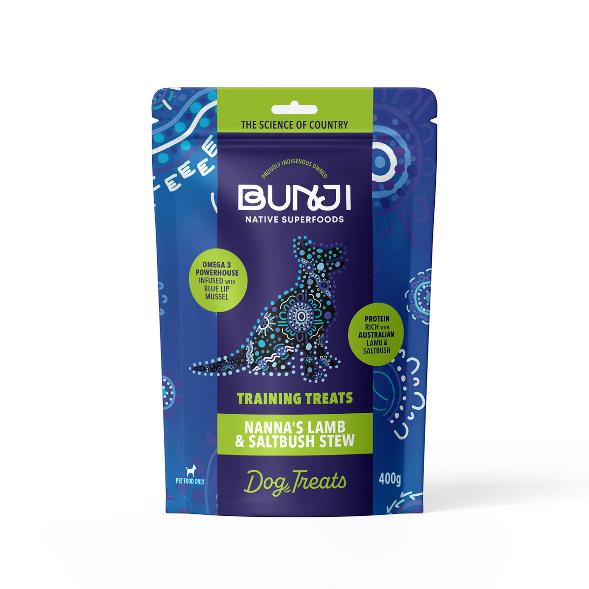 Bunji Nanna S Lamb Saltbush Stew Treat 400g - Natural Ingredients - Easy Digestion - SuperSaverAU - view 1