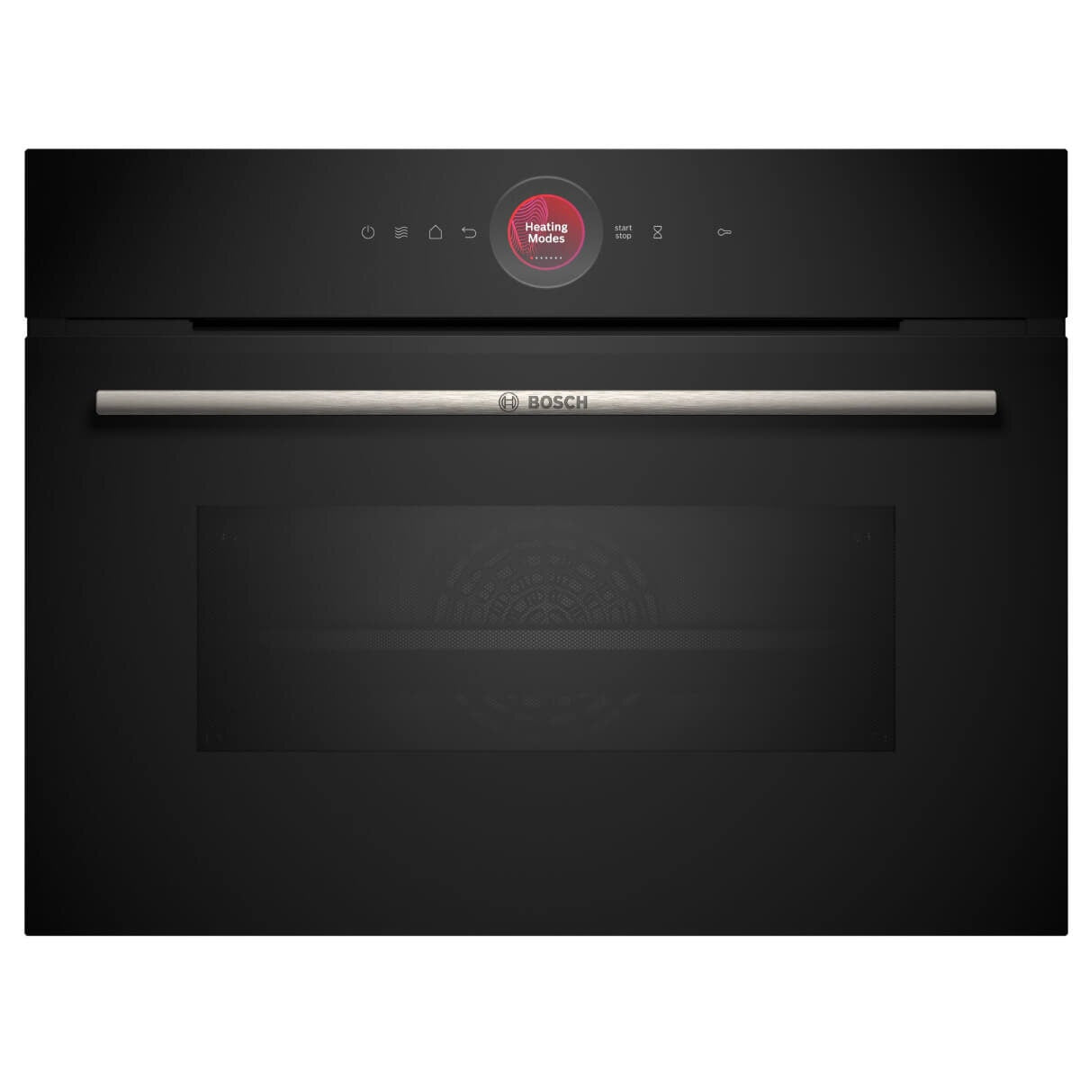 Bosch Series 8 built-in compact oven with microwave - 45L, air frying, Home Connect, black - CMG7241B1A