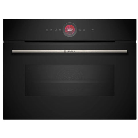 Bosch Series 8 built-in compact oven with microwave - 45L, air frying, Home Connect, black - CMG7241B1A