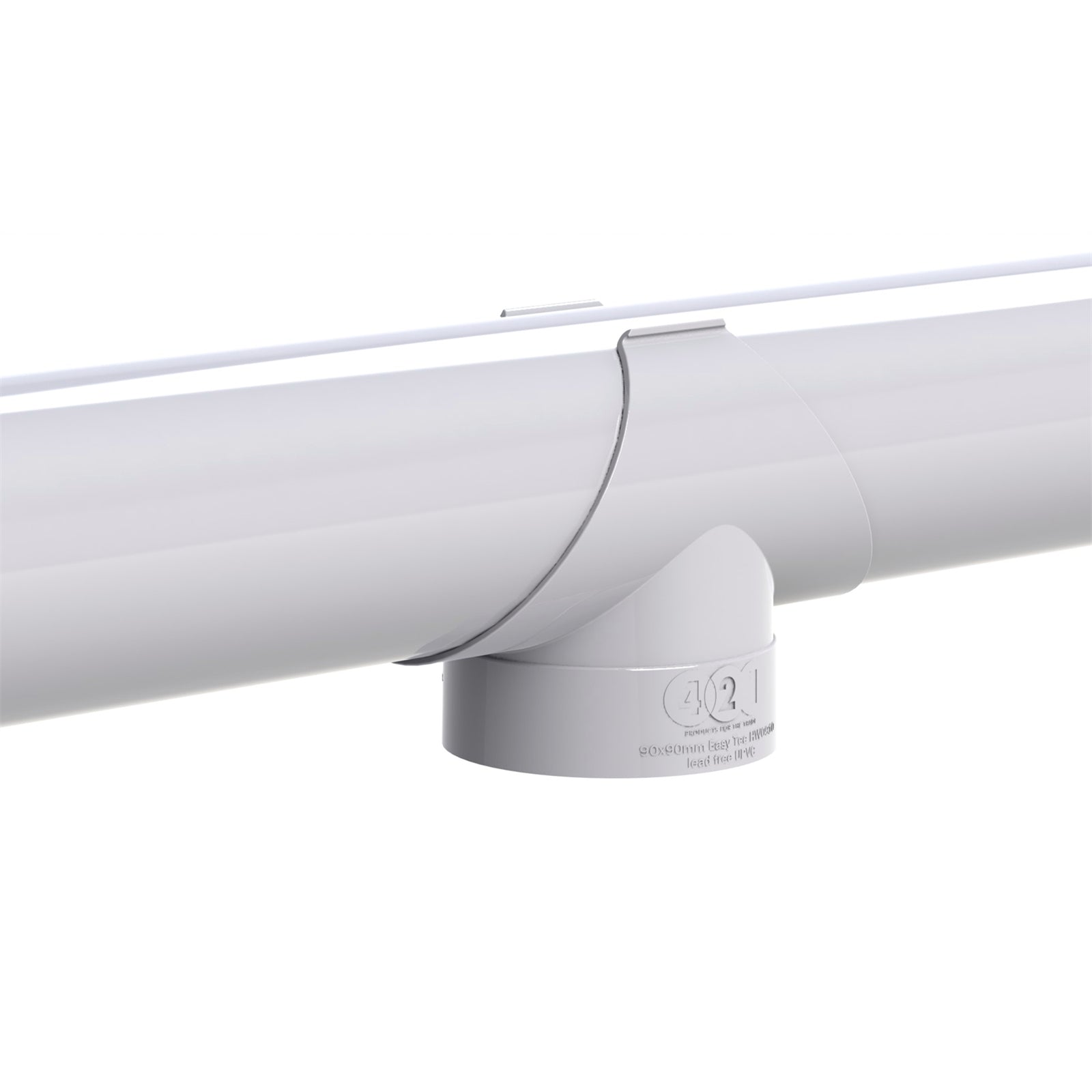Rain Harvesting 90 x 90mm Easy Tee Junction UPVC White Access Port