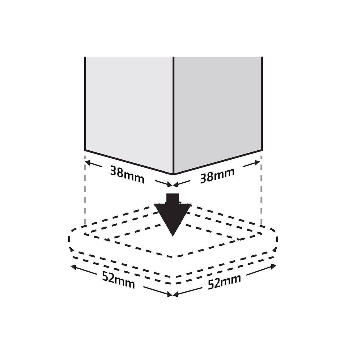 Surface Gard Square Carpet Castor Cup 38x38mm 4 Pack - Floor Protection - SuperSaverAU - view 3