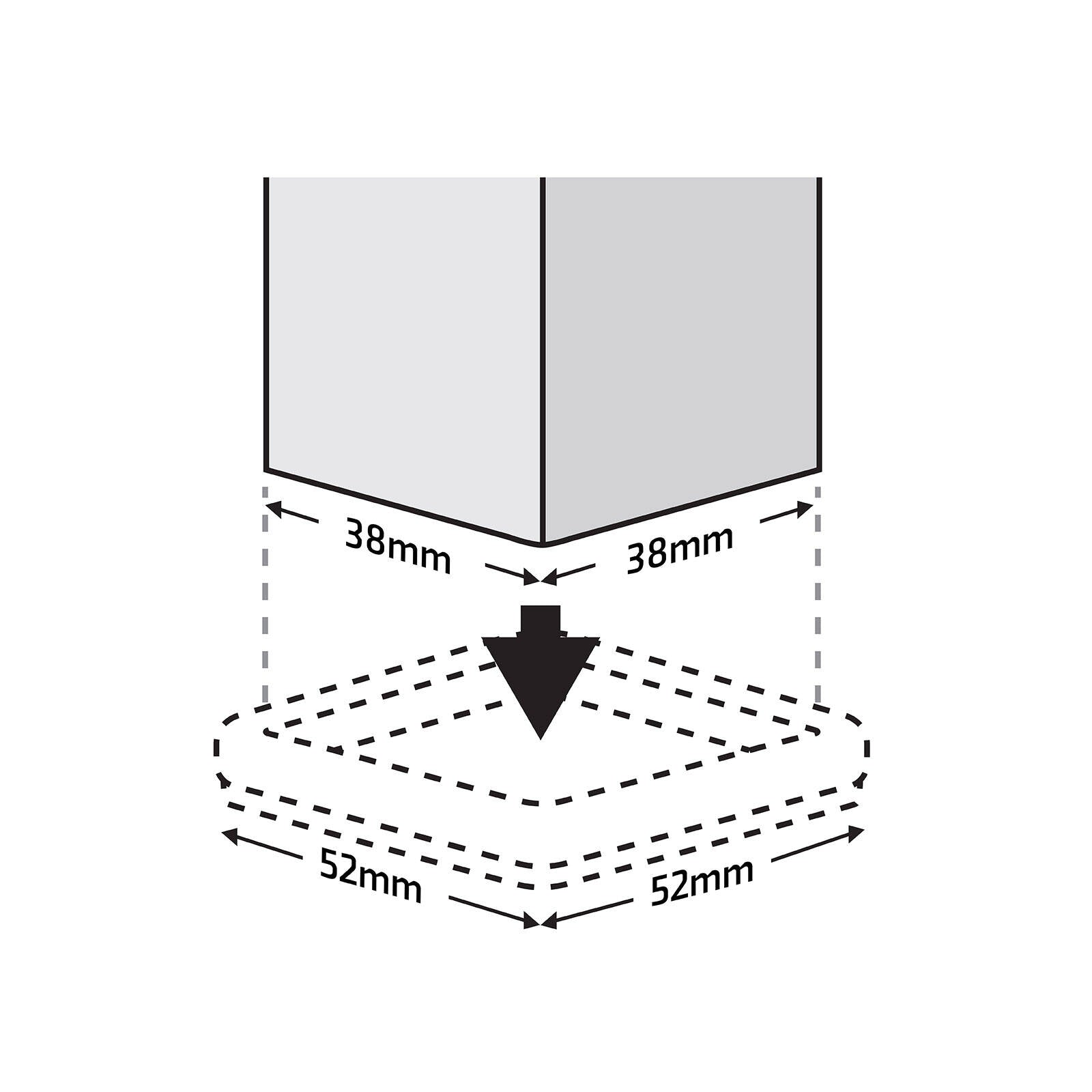 Surface Gard 38 x 38mm Square Carpet Castor Cup - 4 Pack