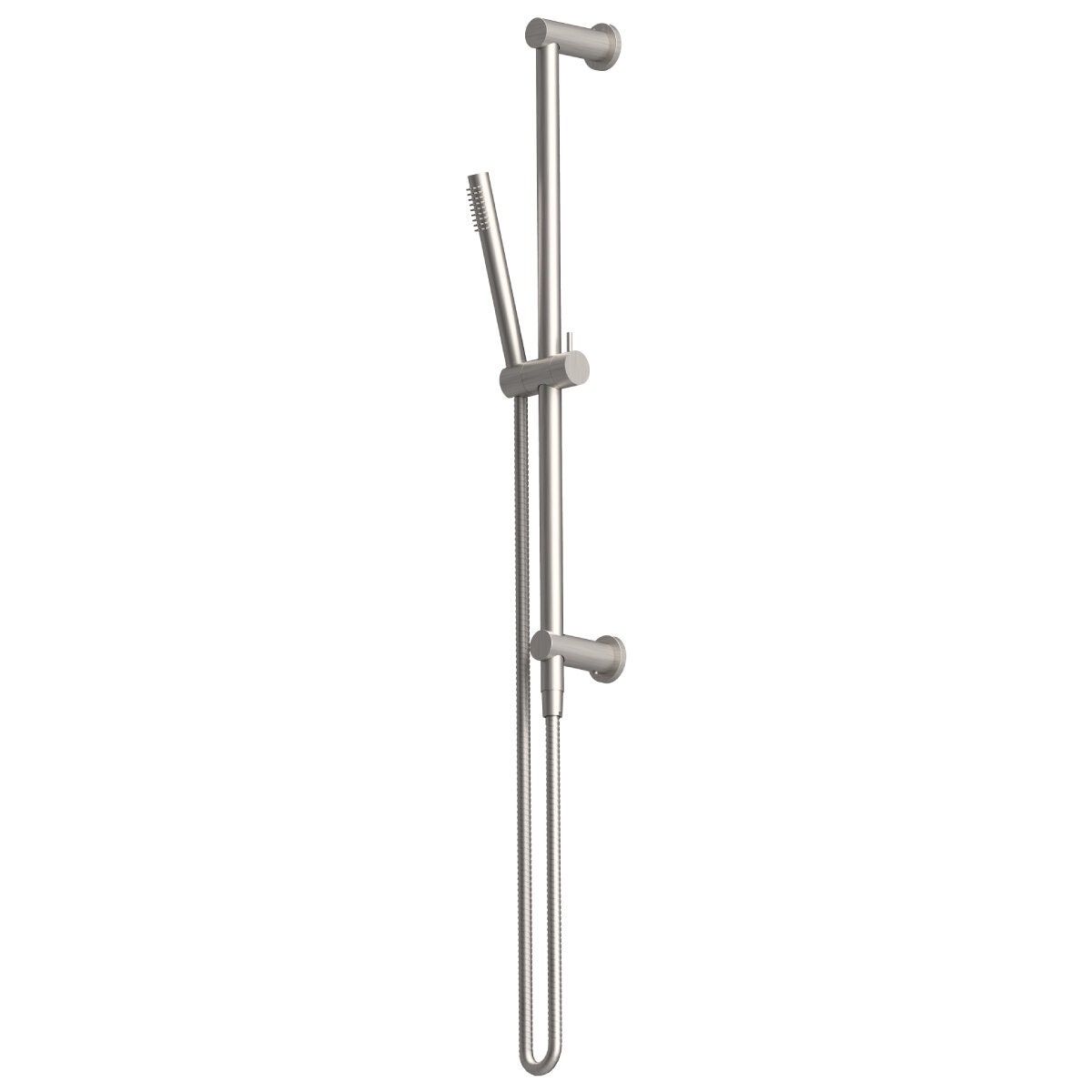 Rogerseller Tonic baton shower on integrated rail - brass baton hand piece, Brushed Nickel finish - 3506004007