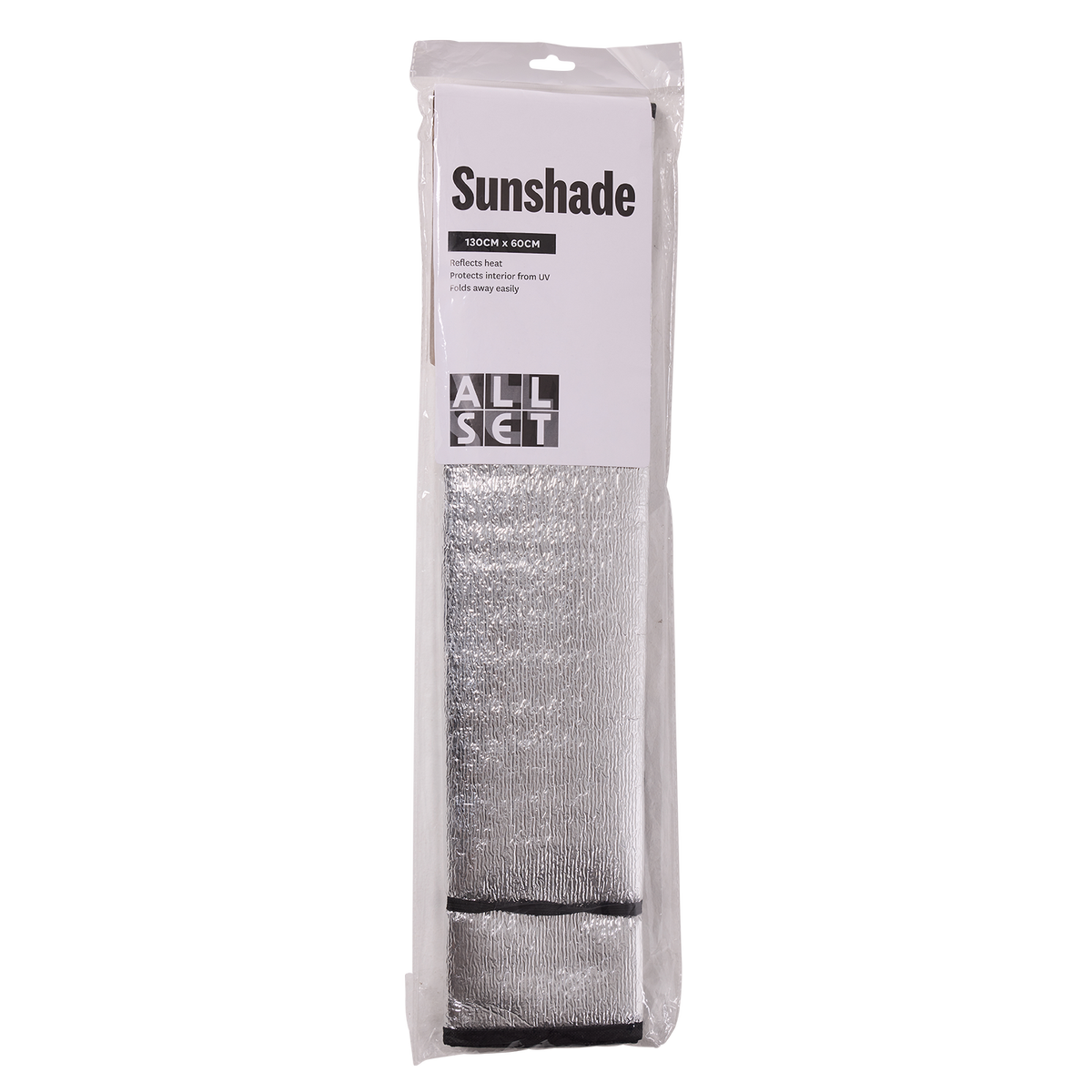 All Set Car Sunshade - Silver Reflective, Foldable