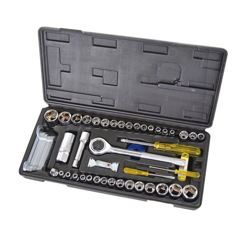 Supatool Socket Set - 62 Piece - Carbon Steel - 1/4" & 3/8" Drive - SuperSaverAU - view 1