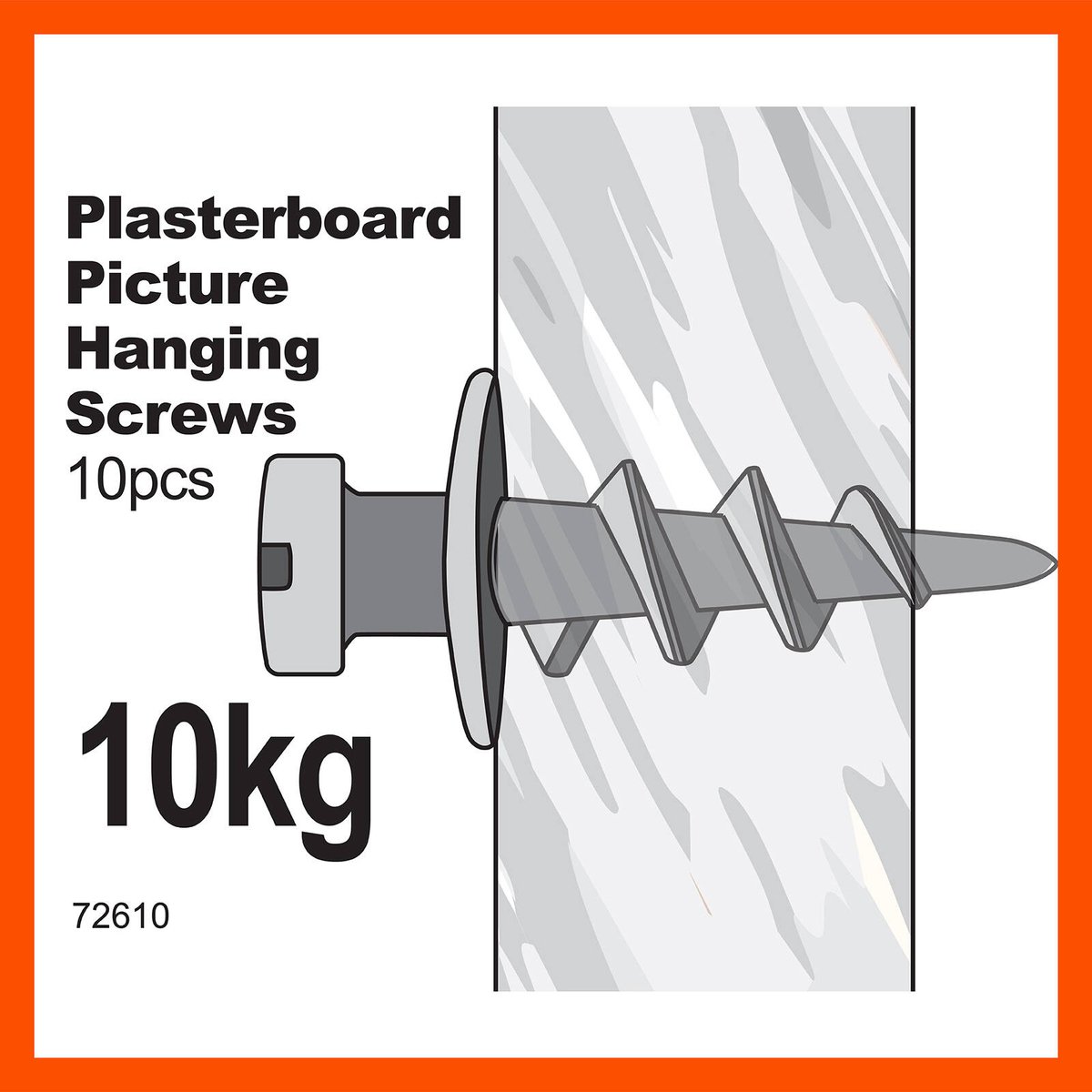 Everhang Picture Hanging Screws - 10kg - Steel - Self-Drilling - 10 Pack - SuperSaverAU - view 2