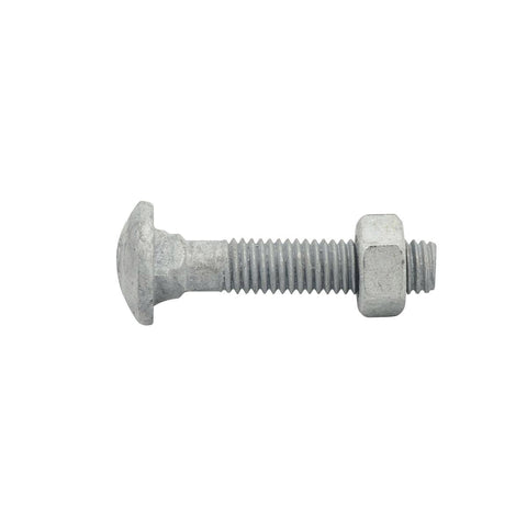 Zenith Cup Head Bolt - M8 x 40mm - 4.6 Grade Steel - Hot Dipped Galvanised - SuperSaverAU - view 1