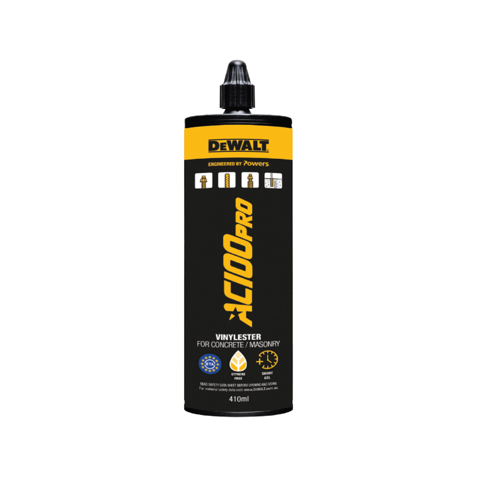 DeWALT AC100-PWR Pro Vinylester Chemical Anchor for Concrete & Masonry