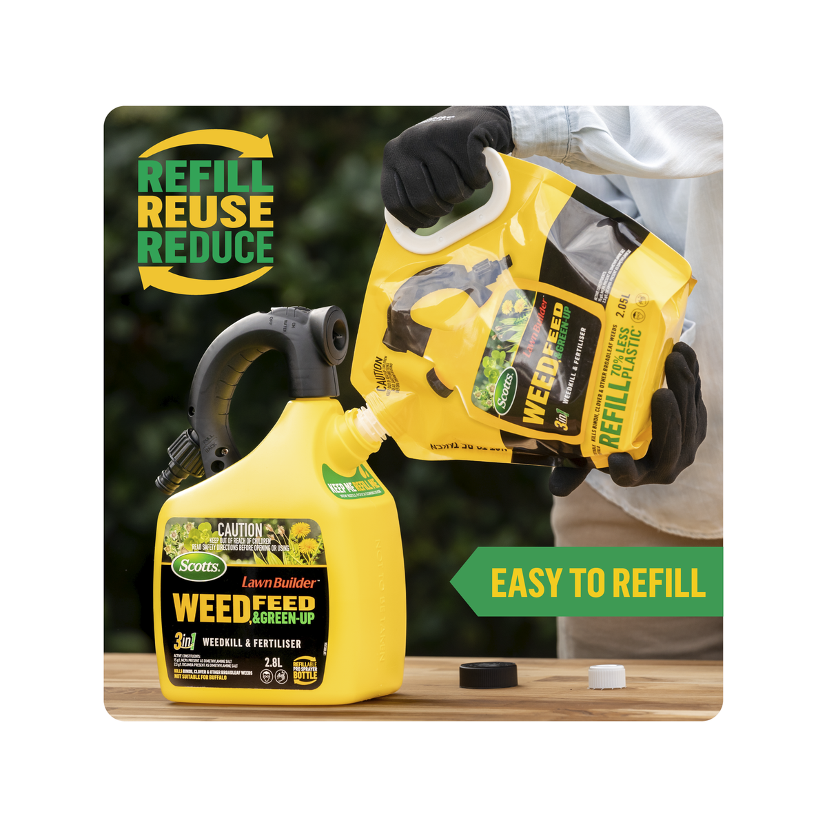 Scotts Lawn Builder Weed, Feed & Green Up 3in1 Refill Pouch