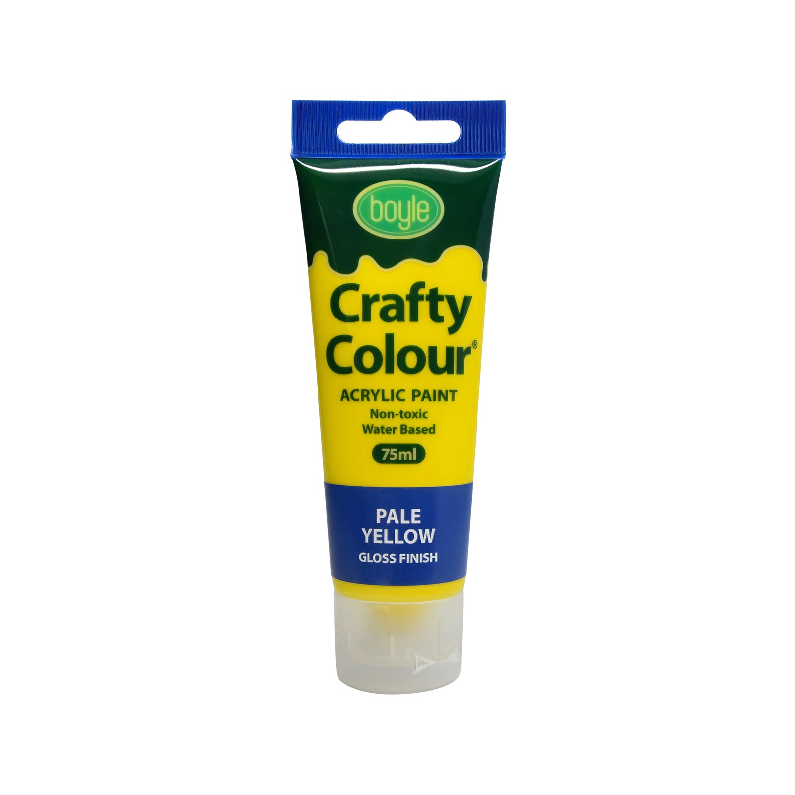 Boyle 75ml Pale Yellow Crafty Colour Acrylic Paint, Water Based, Gloss Finish