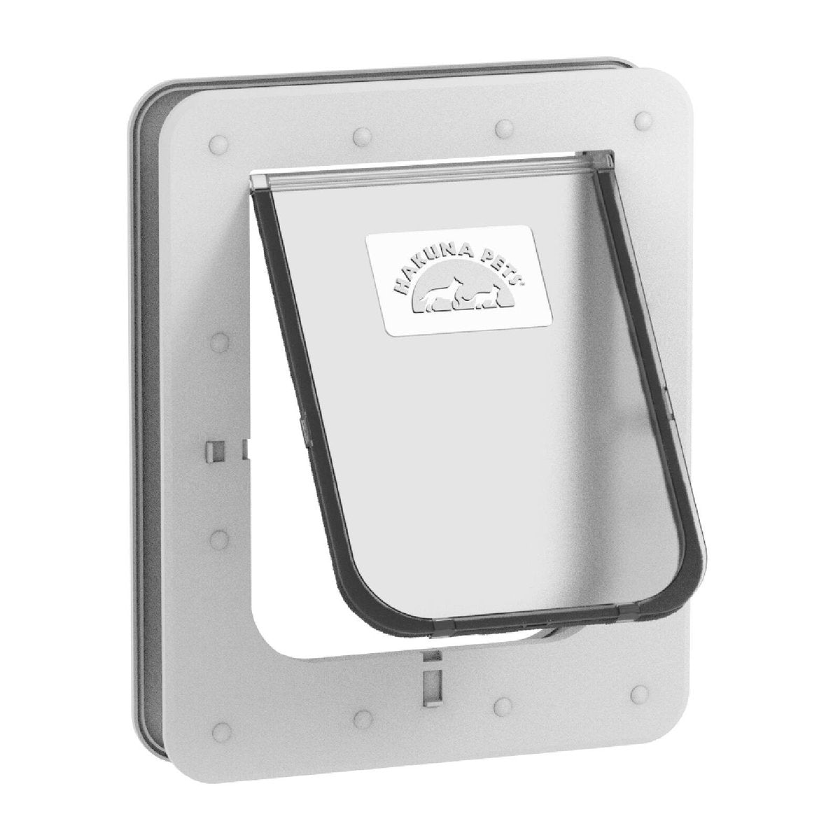 Hakuna Pets Medium White Super Tough Pet Door, Lockable, 18kg Max Pet