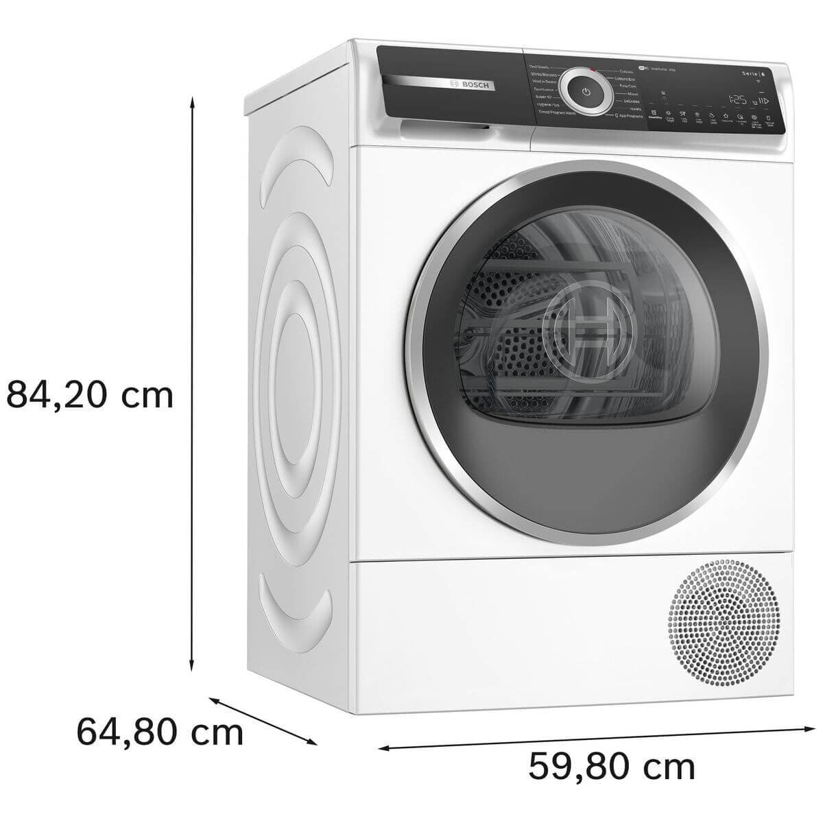 Bosch Series 8 8kg Heat Pump Dryer - 9 Star Energy Rating, Smart Dry, Quick 40 Program - WQH235B8AU