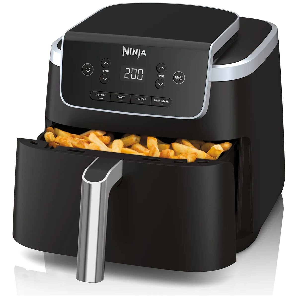 Ninja Pro Air Fryer 4.7L - Black - 4-in-1 Cooking Functions, Crisper Plate - AF141