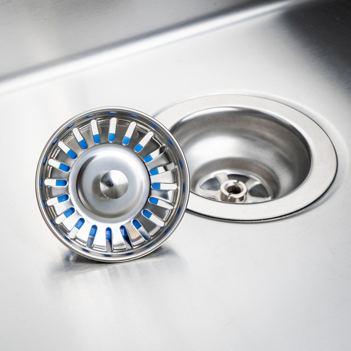 EnduraSeal 80mm Stainless Steel Premium Sink Strainer, Chrome for Standard Waste