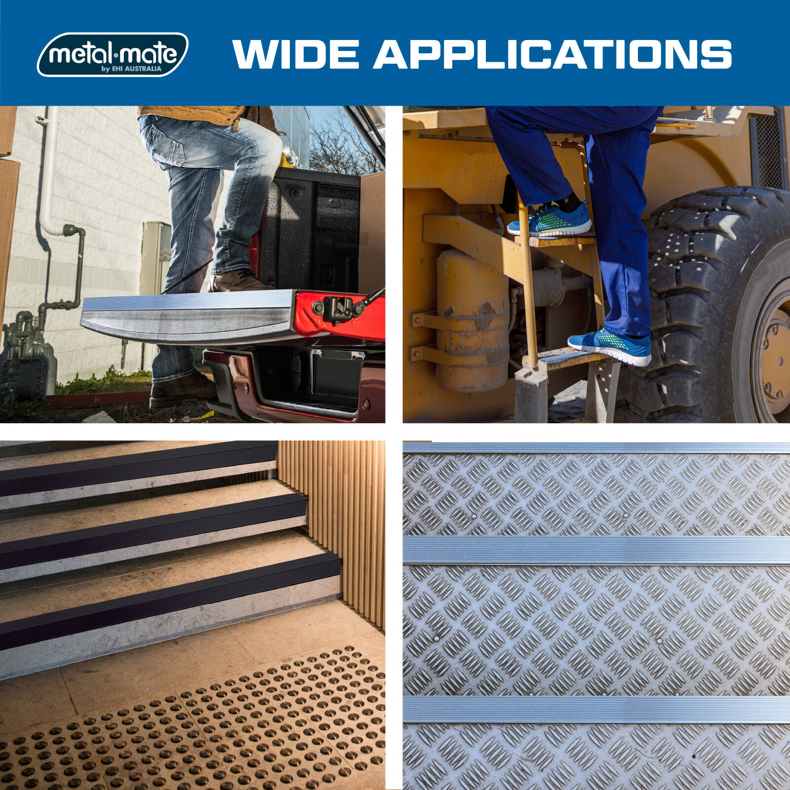 Metal Mate 43.2 x 23mm 1m Mill Finish Aluminium Stair Nosing