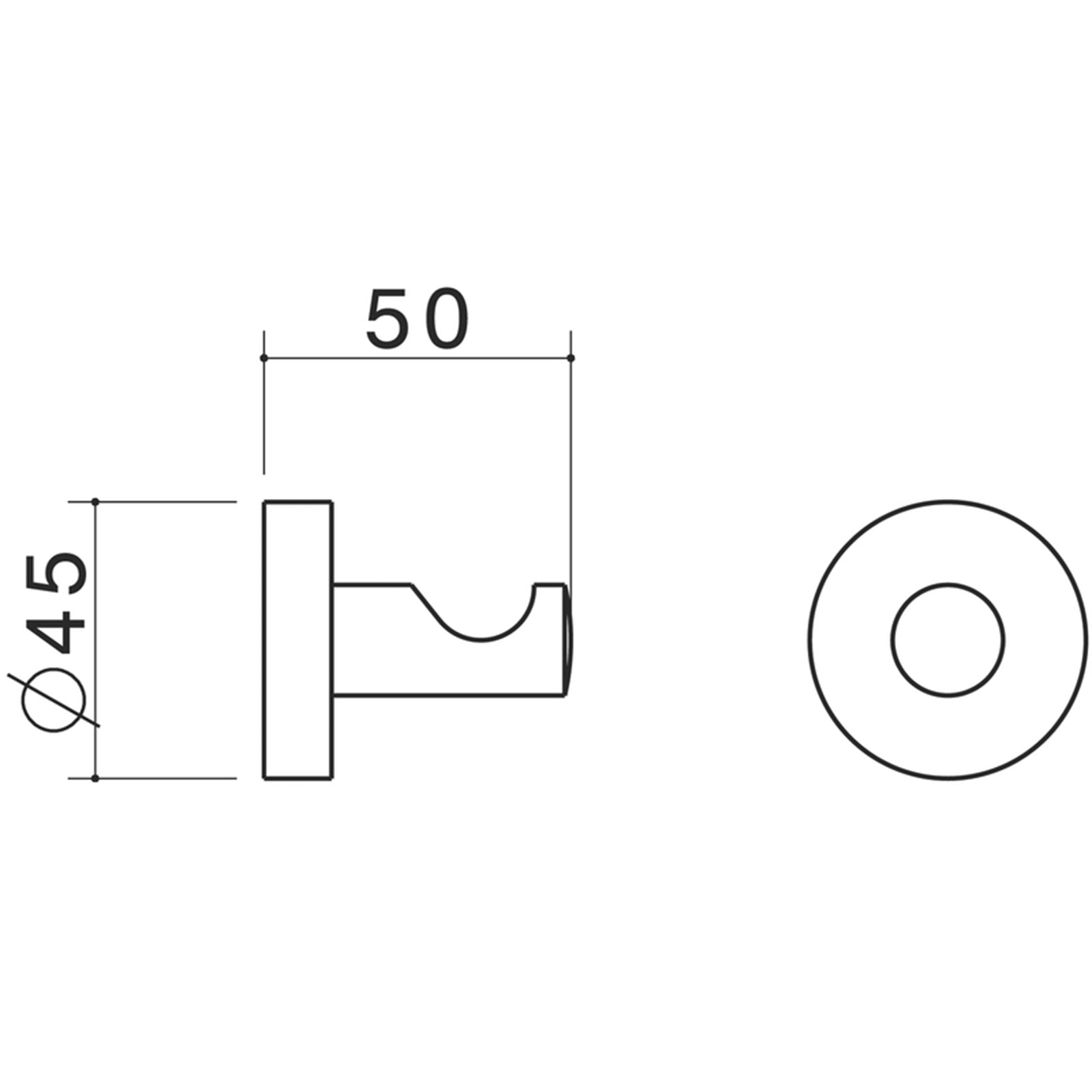 Caroma Cosmo Robe Hook Chrome