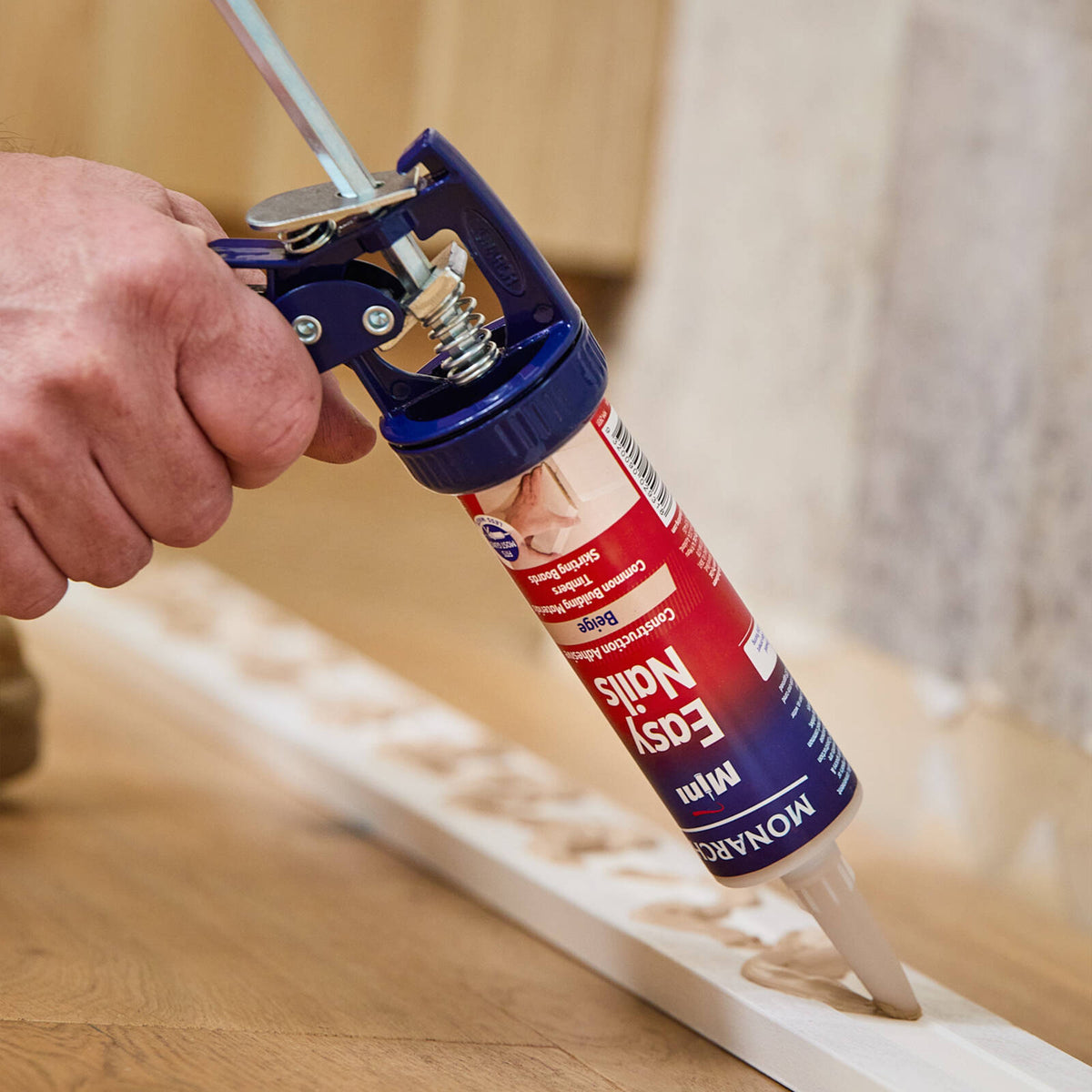 Monarch 215g Beige Mini Construction Adhesive, Strong Solvent-Resistant Bond