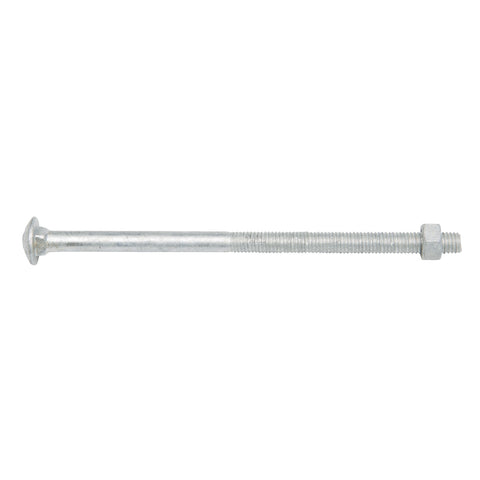 Zenith M8 x 150mm Hot Dipped Galvanised Cup Head Bolt and Nut, 4.6 Grade Steel