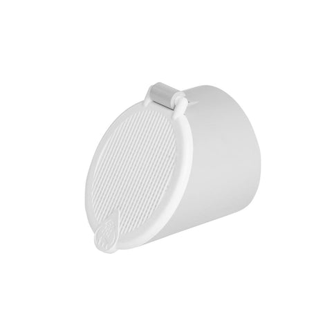 Rain Harvesting 50mm Vented Screen Flap Valve, White PVC Pest Barrier