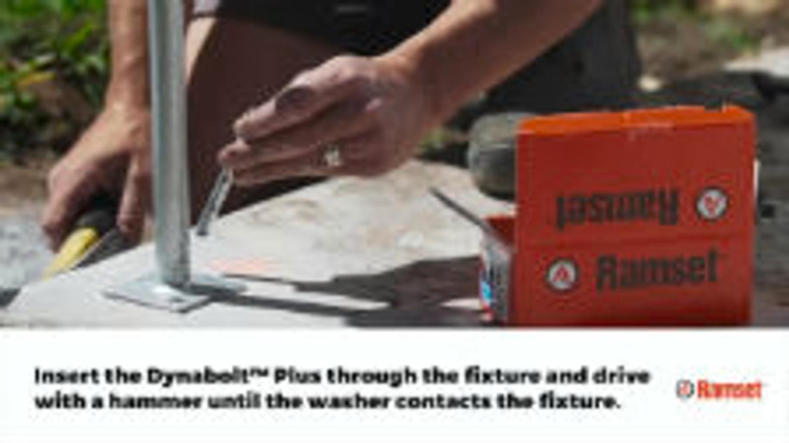 Ramset DynaBolt Plus 10 x 41mm Galvanised Hex Nut Bolt Masonry Anchor