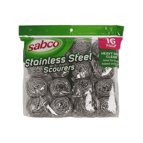 Sabco Stainless Steel Scourers 16 Pack