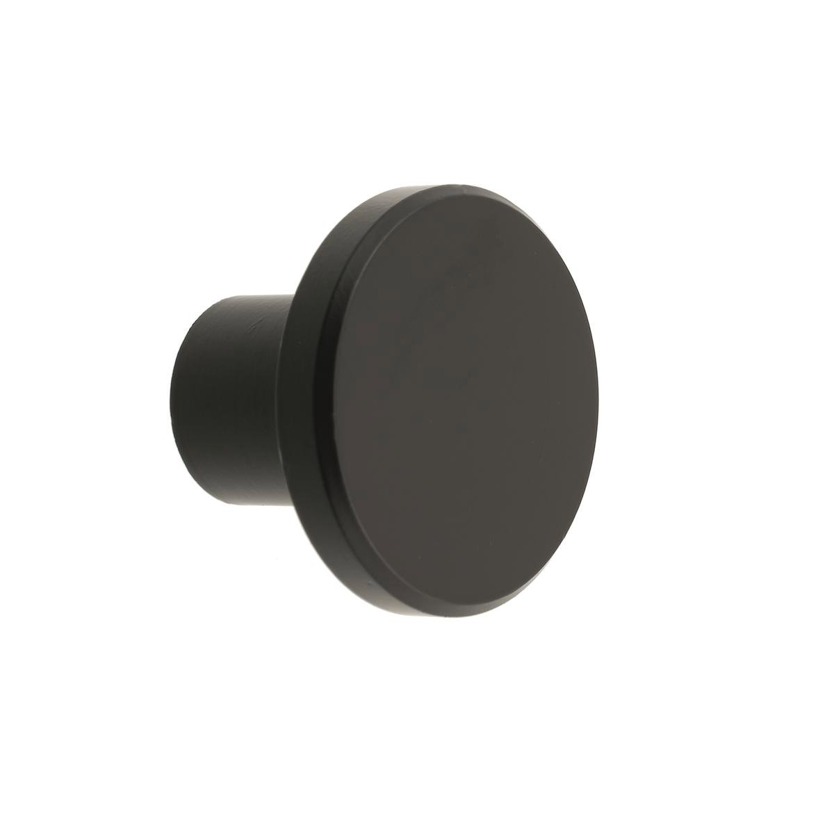 Prestige 30mm Matte Black Round Knob - Zinc Alloy