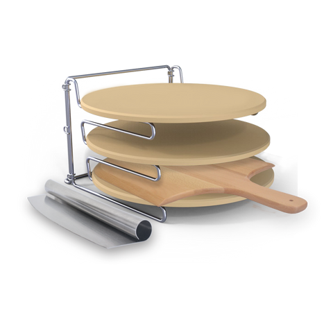Matador Pizza Stone Stacker Set - 330mm - Cordierite - 3 Pizzas - SuperSaverAU - view 1
