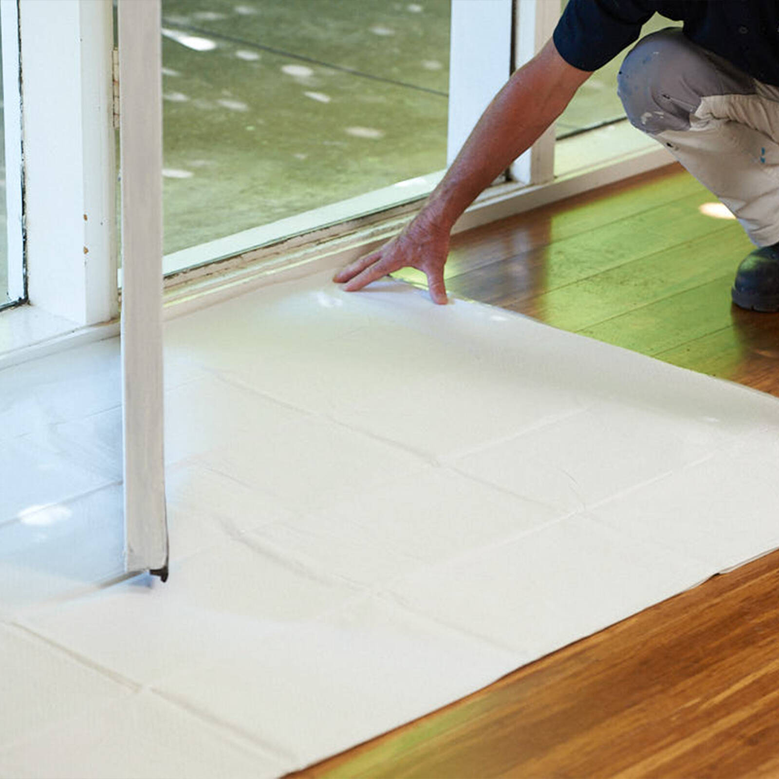 Monarch 1.5 x 3.6m Heavy Duty Non-Slip Canvas Drop Sheet, Rubber Backed