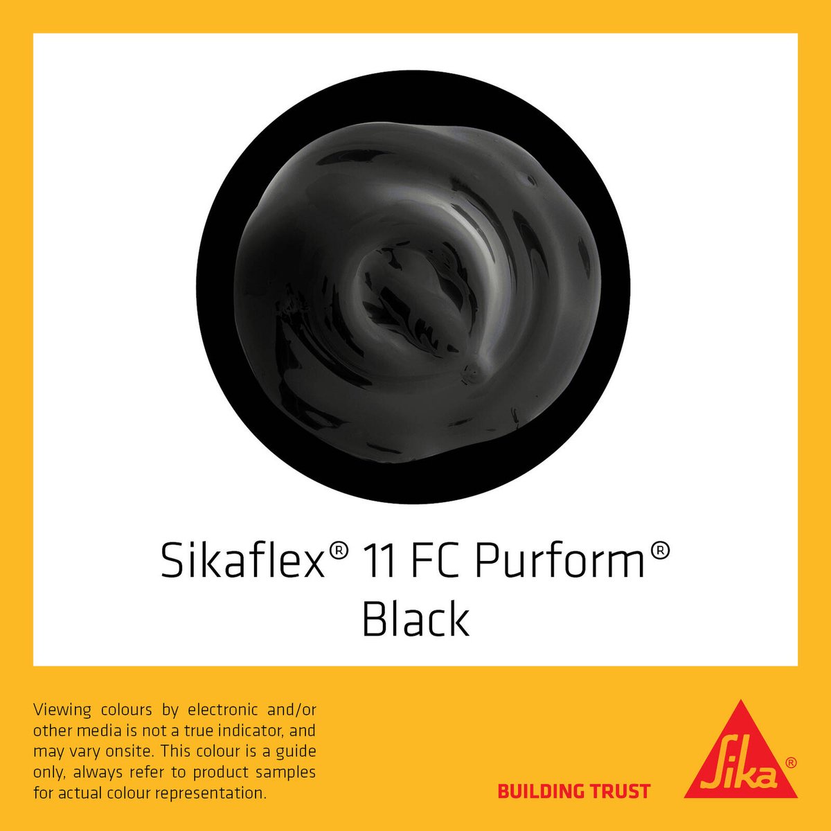 Sika Black Sikaflex 11FC Purform Polyurethane Adhesive Sealant 600ml Solvent Free