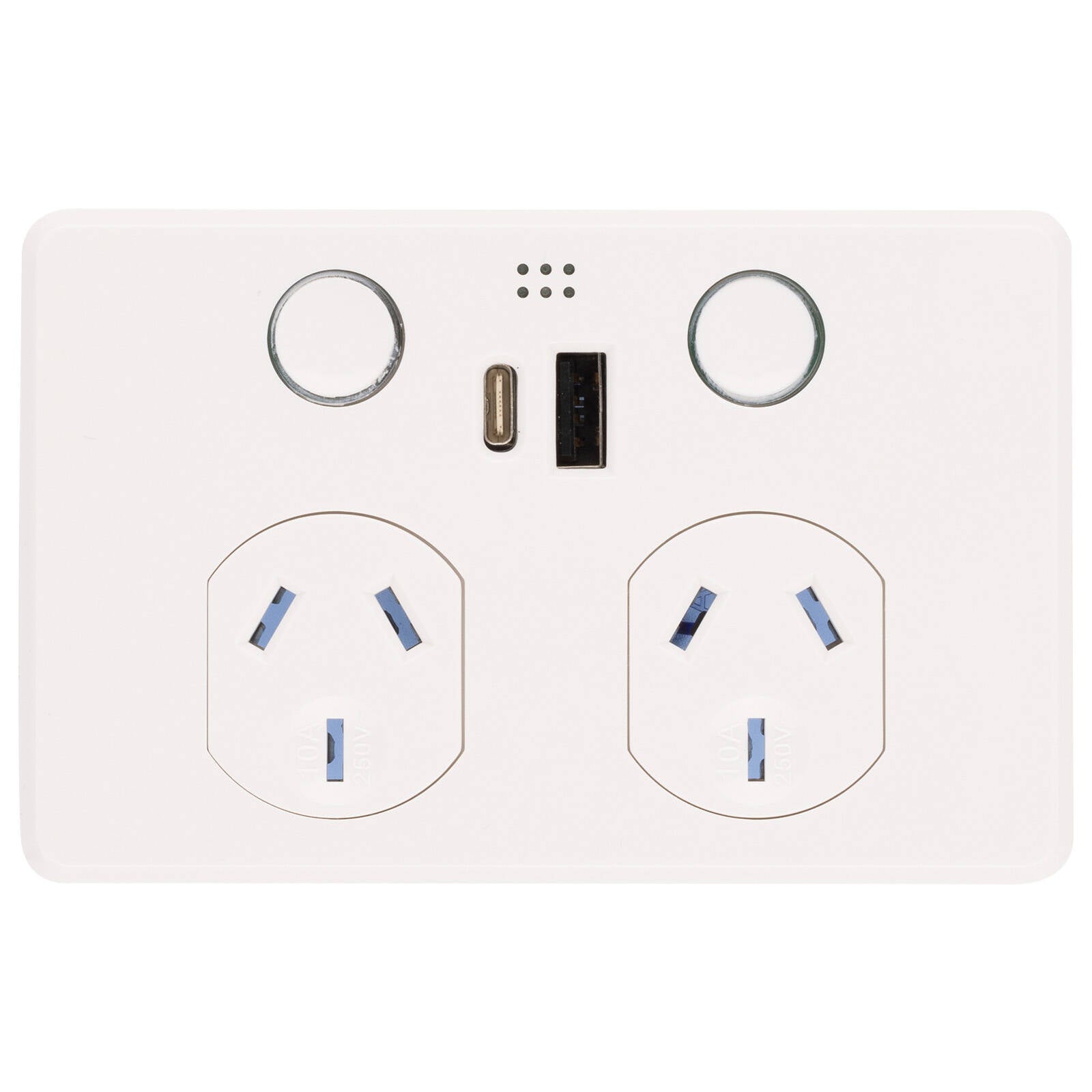 DETA GRID Smart Double Power Point with USB-A & USB-C PD20W Fast Charging White Indoor