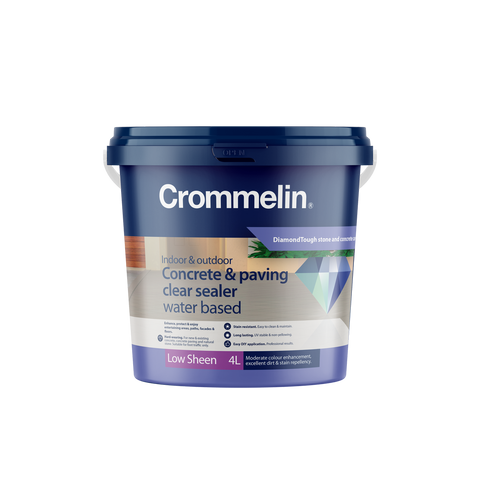 Crommelin DiamondTough Concrete & Paving Clear Sealer 4L - Water Based, Tintable