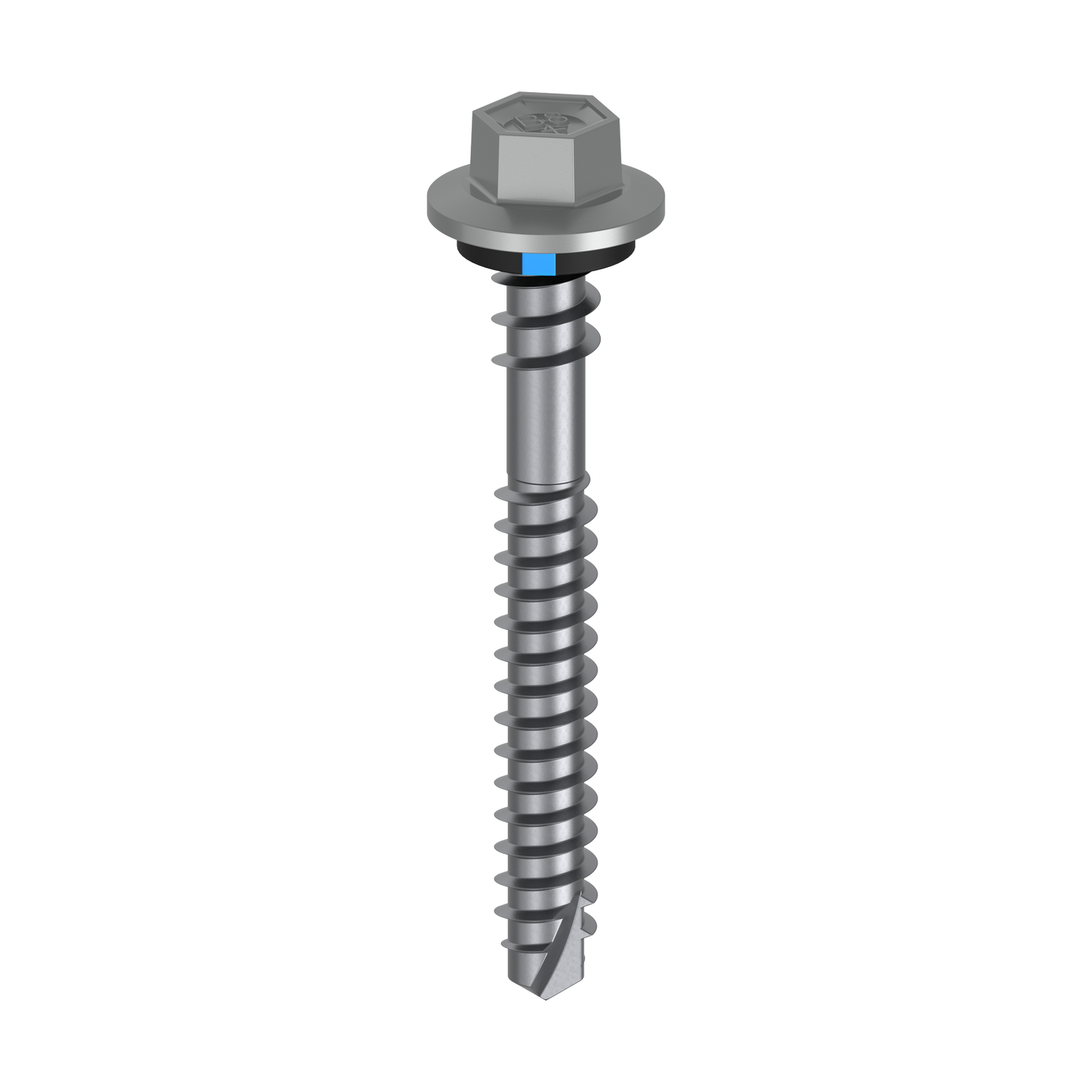 Bremick Vortex Plus 6.2 x 50mm Hex Roofing Screw, Carbon Steel B8 Windspray, Sealed Head Vortex Point - 100 Box