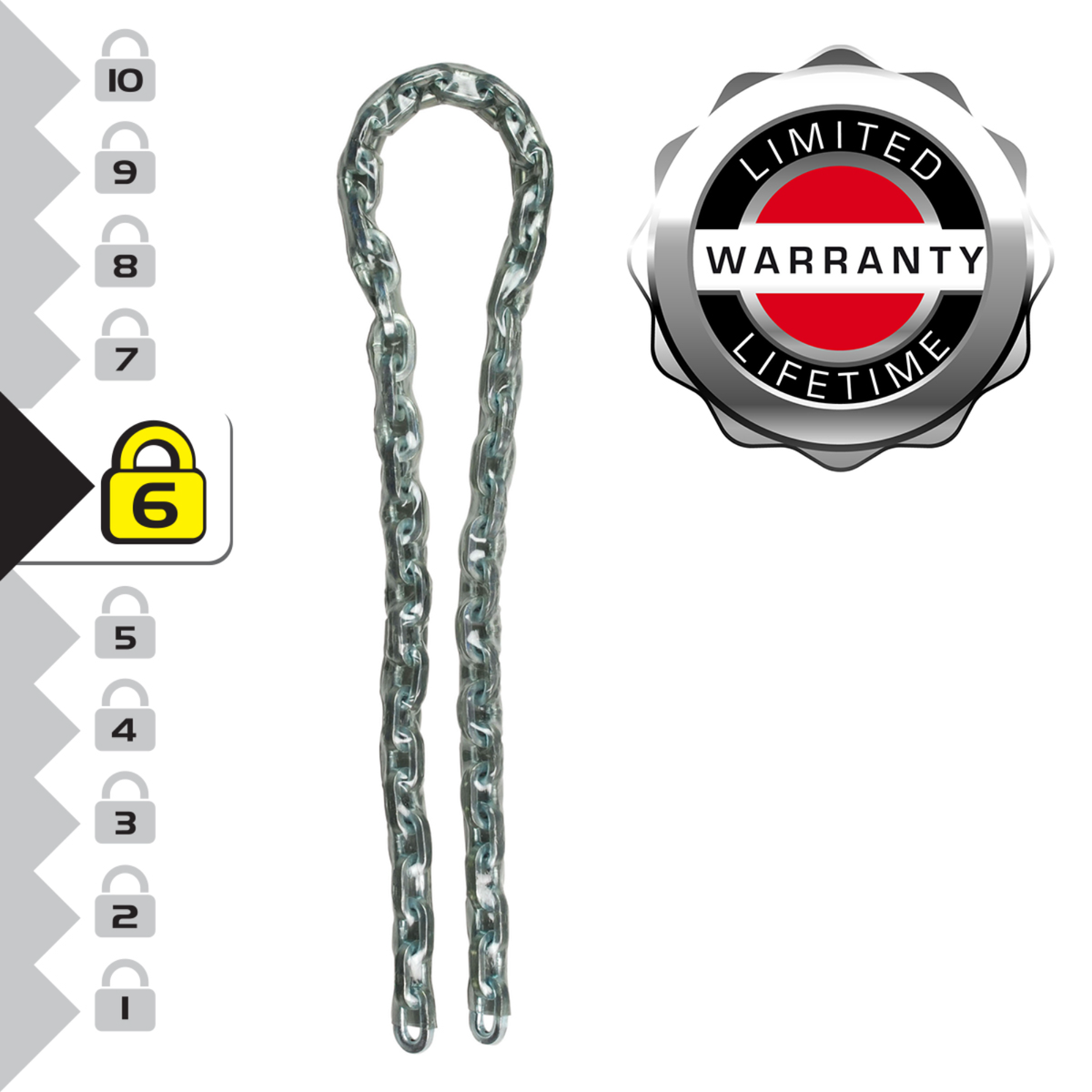 Master Lock 6mm x 1m Vinyl Coated Steel Security Chain