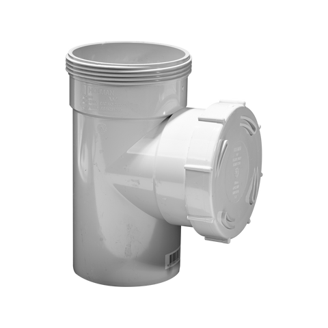 Holman 100mm Male and Female PVC DWV Test Opening, Underground Rated, Grey
