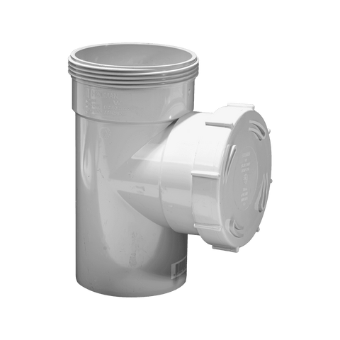 Holman 100mm Male and Female PVC DWV Test Opening, Underground Rated, Grey