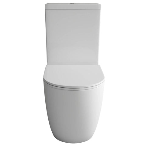 Studio Bagno Hyde Rimless Back To Wall Toilet Suite - Gloss White - 4 Star Water Rating - HYD001