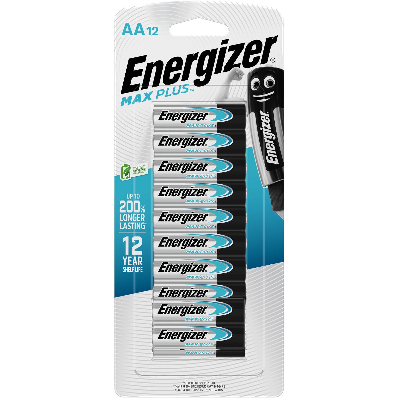 Energizer Max Plus AA Alkaline Battery 12 Pack EP91HP12T