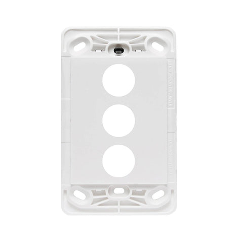 HPM Vivo 3 Gang Wall Switch - White - 118mm x 85mm - Easy Installation - SuperSaverAU - view 1