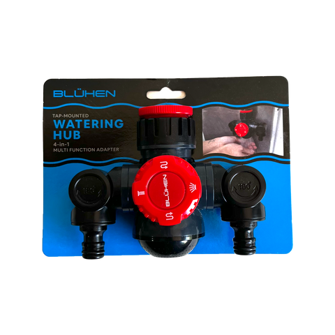Bluhen 4 In 1 Mounted Tap Watering Hub Adaptor Outdoor