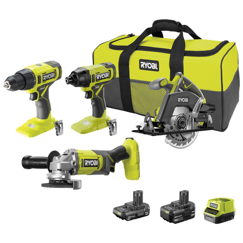 Ryobi 18V ONE+ 4 Piece Cordless Tool Kit R18X4C1422B