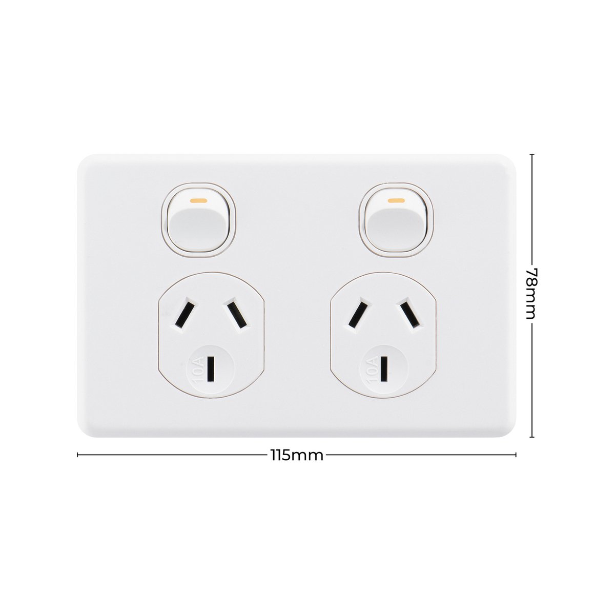 Deta X6 Double Power Point 10 Pack - 10 Amp - ABS - Quick Install - SuperSaverAU - view 4