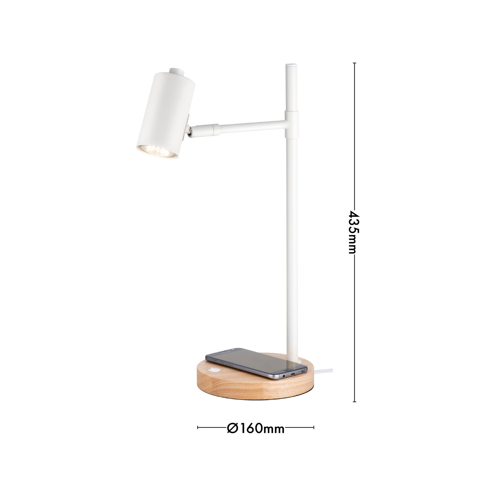 Verve Design Amari Wireless Charging Desk Lamp 6W GU10 ATL413