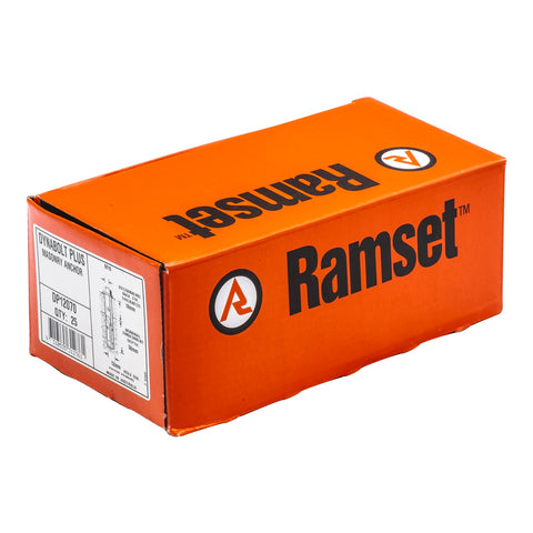 Ramset DynaBolt Plus 12 x 70mm Hex Nut Masonry Sleeve Anchor 25 Pack - Gold Passivated