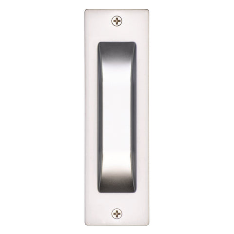 Gainsborough Rectangular Flush Pull, Satin Chrome, Indoor/Outdoor, 2 Pack
