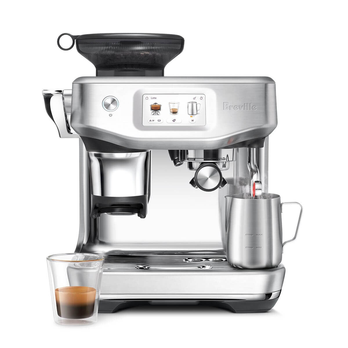 Breville Barista Touch Impress Coffee Machine - 13 Presets, Auto MilQ, Stainless Steel - BES881BSS2IAN2