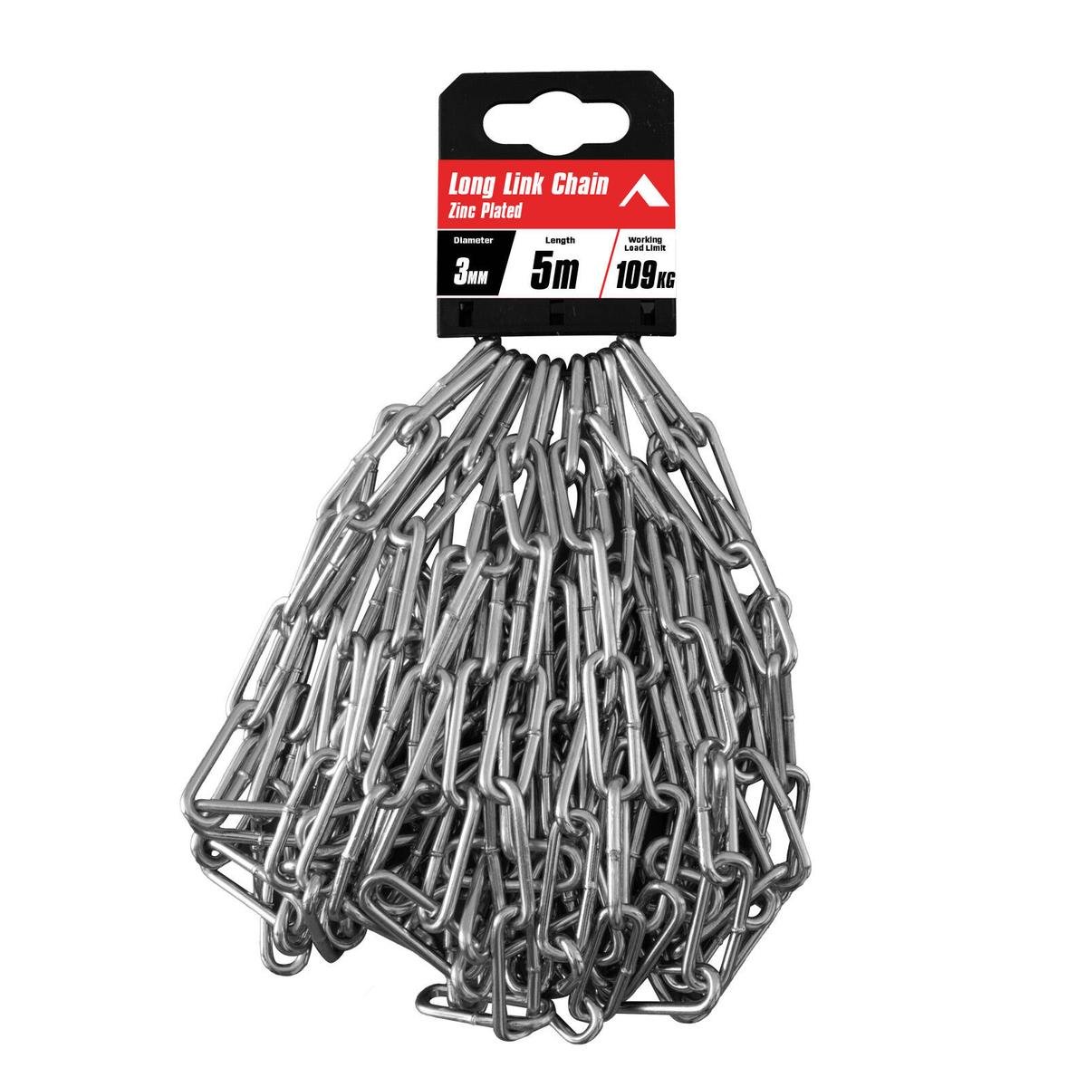 Pinnacle 3mm x 5m Zinc Plated Long Link Chain
