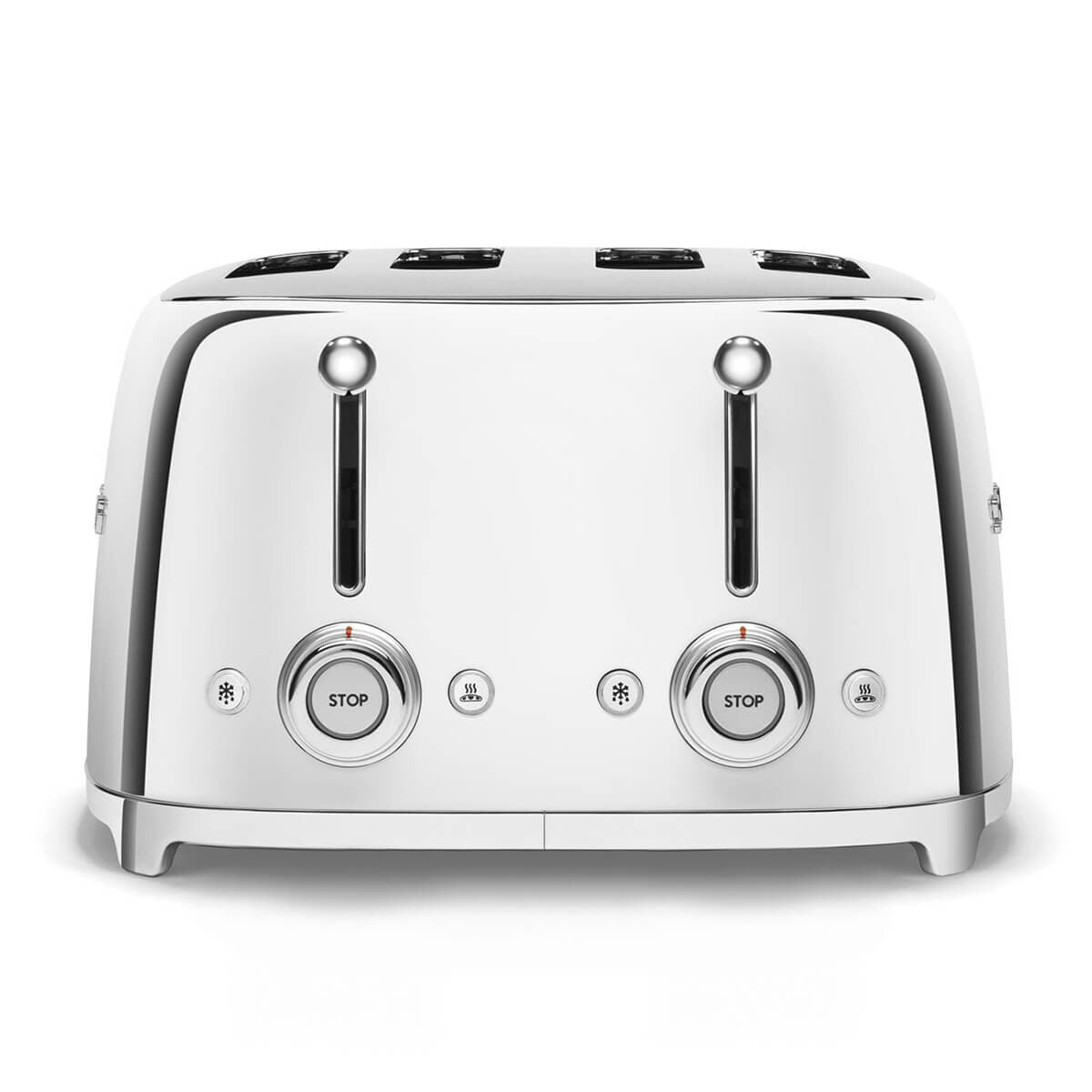 Smeg 50's Style 4 Slice Toaster - Chrome, Six Browning Levels, Independent Slot Control - TSF03SSAU