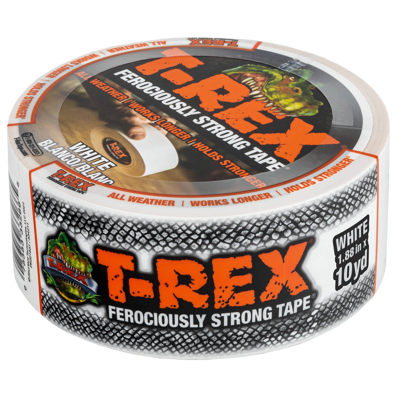 T-Rex 48mm x 9.1m White Duct Tape UV Resistant Indoor Outdoor